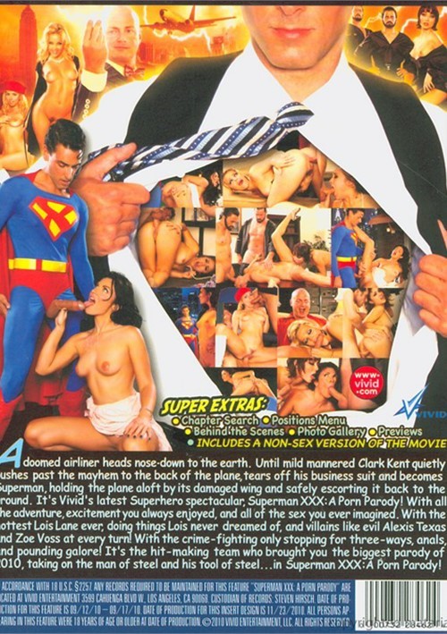 Back cover of Superman XXX: A Porn Parody