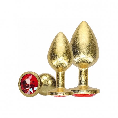 Ouch! Milan Collection Metal Anal Plug Set - Gold and Red | Sex Toys &  Adult Novelties @ Fetish Movies