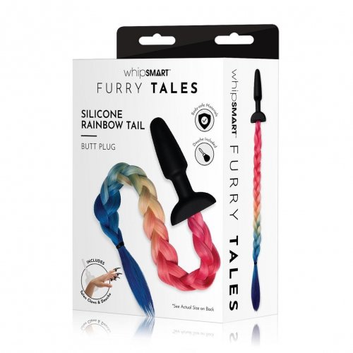 Furry Butt Sex - WhipSmart Furry Tales Silicone Rainbow Tail Butt Plug | Sex Toys & Adult  Novelties @ Porn Parody Store