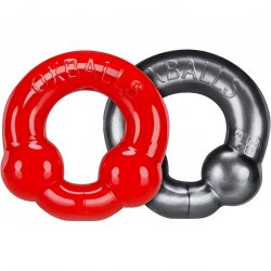 Ox Balls Ultraballs Cock Ring 2 Pack - Red & Steel Ox Balls Ultraballs Cock Ring 2 Pack - Red & Steel Boxcover