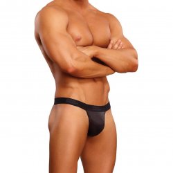 Male Power: Black Cobra Micro V-Back G-String - S/M Male Power: Black Cobra Micro V-Back G-String - S/M Boxcover
