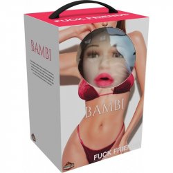 Fuck Friends Bambi Triple Hole Blow-Up Doll with Rechargeable Vibrating Egg  Boxcover