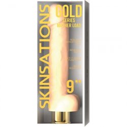 Skinsations Gold Series Mother Load 9" Vibrating Dildo Sex Toy Skinsations Gold Series Mother Load 9" Vibrating Dildo Sex Toy