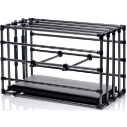 Kennel Adjustable Puppy Cage with Padded Board - Black Sex Toy Kennel Adjustable Puppy Cage with Padded Board - Black Sex Toy