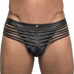 Male Power: Strapped & Bound Strappy Jock - Black - S/M Male Power: Strapped & Bound Strappy Jock - Black - S/M Boxcover