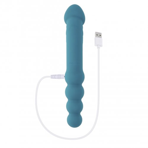 Evolved Flip Flop Double Sided Vibrating Silicone Dildo and Anal Beads |  Evolved @ TLAVideo.com
