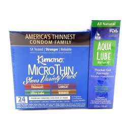 Kimono Micro Thin Sheer Variety Pack With Aqua Lube - 24 Pack Kimono Micro Thin Sheer Variety Pack With Aqua Lube - 24 Pack Boxcover