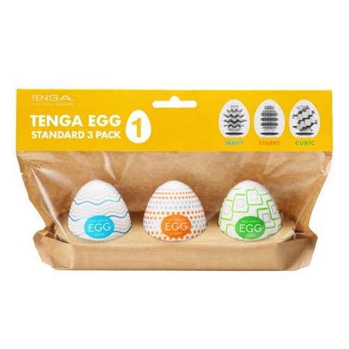 Tenga Egg Standard 3-Pack - Wavy/Starry/Cubic