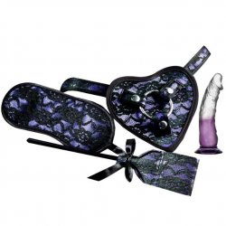 Heart Throb Deluxe Harness Kit with Curved Dong - Purple Heart Throb Deluxe Harness Kit with Curved Dong - Purple Boxcover