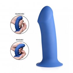 Squeeze-It Squeezable Thick Phallic Suction Cup Dildo - Blue Squeeze-It Squeezable Thick Phallic Suction Cup Dildo - Blue Boxcover