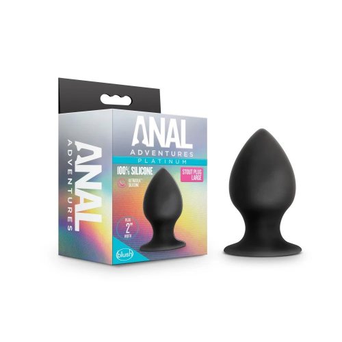 Anal Adventures Platinum Silicone Large Stout Anal Plug