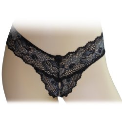 Lovelife: Crotchless V-Thong - Black - S/M Lovelife: Crotchless V-Thong - Black - S/M Boxcover