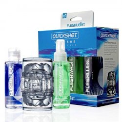 Fleshlight Quickshot Vantage Value Pack - Clear Sex Toy Fleshlight Quickshot Vantage Value Pack - Clear Sex Toy