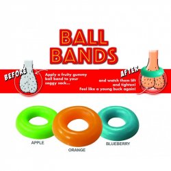 Gummy Ball Band Cock Ring 3 Pack - Assorted Colors/Flavors Gummy Ball Band Cock Ring 3 Pack - Assorted Colors/Flavors Boxcover