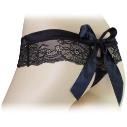 Lovelife: Crotchless Lace Boyshort with Bow - S/M Lovelife: Crotchless Lace Boyshort with Bow - S/M Boxcover