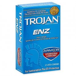Trojan Enz With Spermicidal Lubricant - 12 Pack Trojan Enz With Spermicidal Lubricant - 12 Pack Boxcover