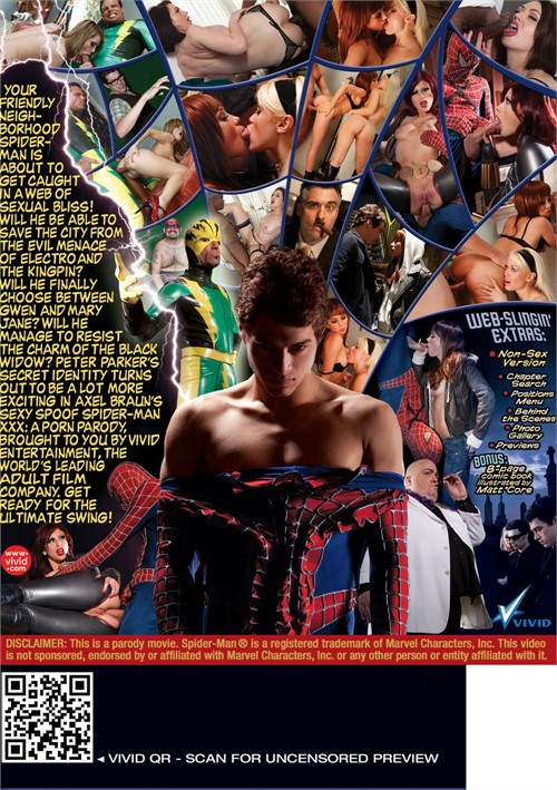 Back cover of Spider-Man XXX: A Porn Parody