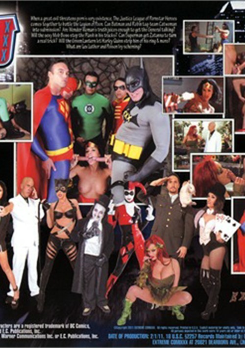 Back cover of Justice League Of Porn Star Heroes