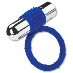Zolo Rechargeable Bullet Cock Ring - Blue Zolo Rechargeable Bullet Cock Ring - Blue Boxcover