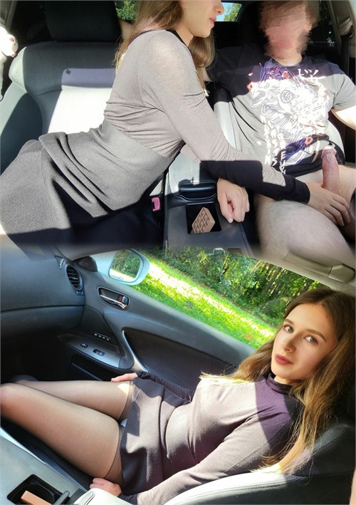 We Were Getting Home But I Couldn't Resist To Stop And Suck His Cock In The Car