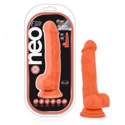 Neo Elite 7.5" Silicone Dual Density Cock - Neon Orange Neo Elite 7.5" Silicone Dual Density Cock - Neon Orange Boxcover