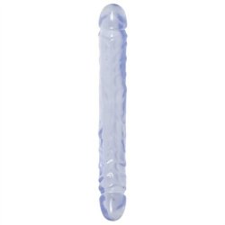 Crystal Jellies Jr. Double Dong - 12" Clear Sex Toy