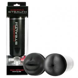 Cyberskin Stealth Dual Mouth and Anal Masturbator Cyberskin Stealth Dual Mouth and Anal Masturbator Boxcover