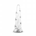 NS Novelties Fantasia Siren Suction Cup Twisted Dildo - Clear Sex Toy