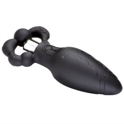 Cloud 9 Pro Sensual - Pro Plug Black with Silver Vibe - Large Sex Toy Cloud 9 Pro Sensual - Pro Plug Black with Silver Vibe - Large Sex Toy