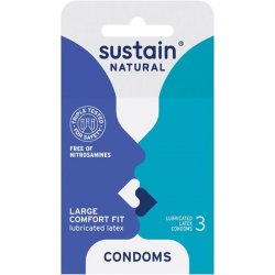 Sustain Comfort Fit Condom - 3 Pack Sex Toy Sustain Comfort Fit Condom - 3 Pack Sex Toy