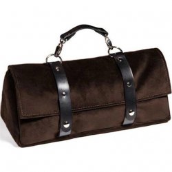 Liberator Tristan Velvish Toy Bag - Espresso Sex Toy Liberator Tristan Velvish Toy Bag - Espresso Sex Toy