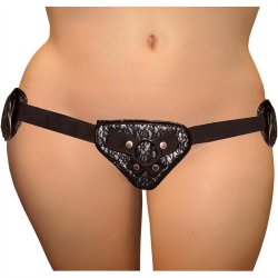 Plus Size Adjustable Strap-On - Lace With Grey Satin Corsette Plus Size Adjustable Strap-On - Lace With Grey Satin Corsette Boxcover
