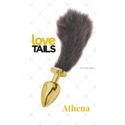 Love Tails: Athena Gold Plug with Short Black Tail - Small Love Tails: Athena Gold Plug with Short Black Tail - Small Boxcover