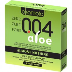 Okamoto 004 Aloe Condoms - 3 Pack Sex Toy Okamoto 004 Aloe Condoms - 3 Pack Sex Toy
