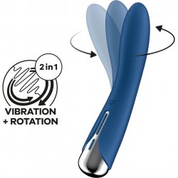 Satisfyer Spinning Vibe 1 Silicone Rotating Vibrator - Blue Boxcover