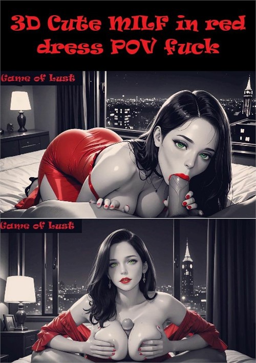 3D Cute MILF In Red Dress POV Fuck