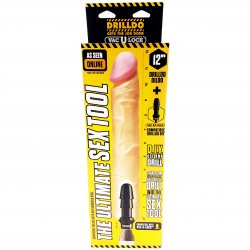 12" Flesh Drilldo Dildo with Vac-U-Lock Compatible Drilldo Bit Sex Toy 12" Flesh Drilldo Dildo with Vac-U-Lock Compatible Drilldo Bit Sex Toy