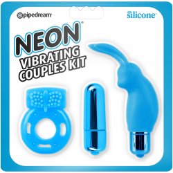 Neon Vibrating Couples Kit - Blue Neon Vibrating Couples Kit - Blue Boxcover