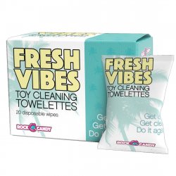 Rock Candy Fresh Vibes Toy Cleaning Towelettes - Box of 20 Rock Candy Fresh Vibes Toy Cleaning Towelettes - Box of 20 Boxcover