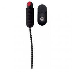 Master Series 28 Function Silicone Dark Chain Silicone Remote Control Sound - Black/Red Sex Toy