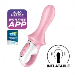 Satisfyer Air Pump Inflatable Booty 5+ Vibe with Connect App - Pink Boxcover