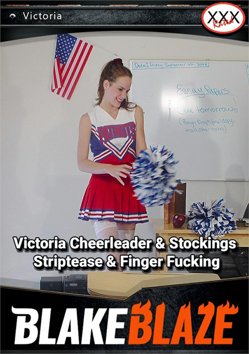 Victoria Cheerleader &amp; Stockings Striptease &amp; Finger Fucking