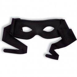 Masked Man Mask with Ties - Black Masked Man Mask with Ties - Black Boxcover