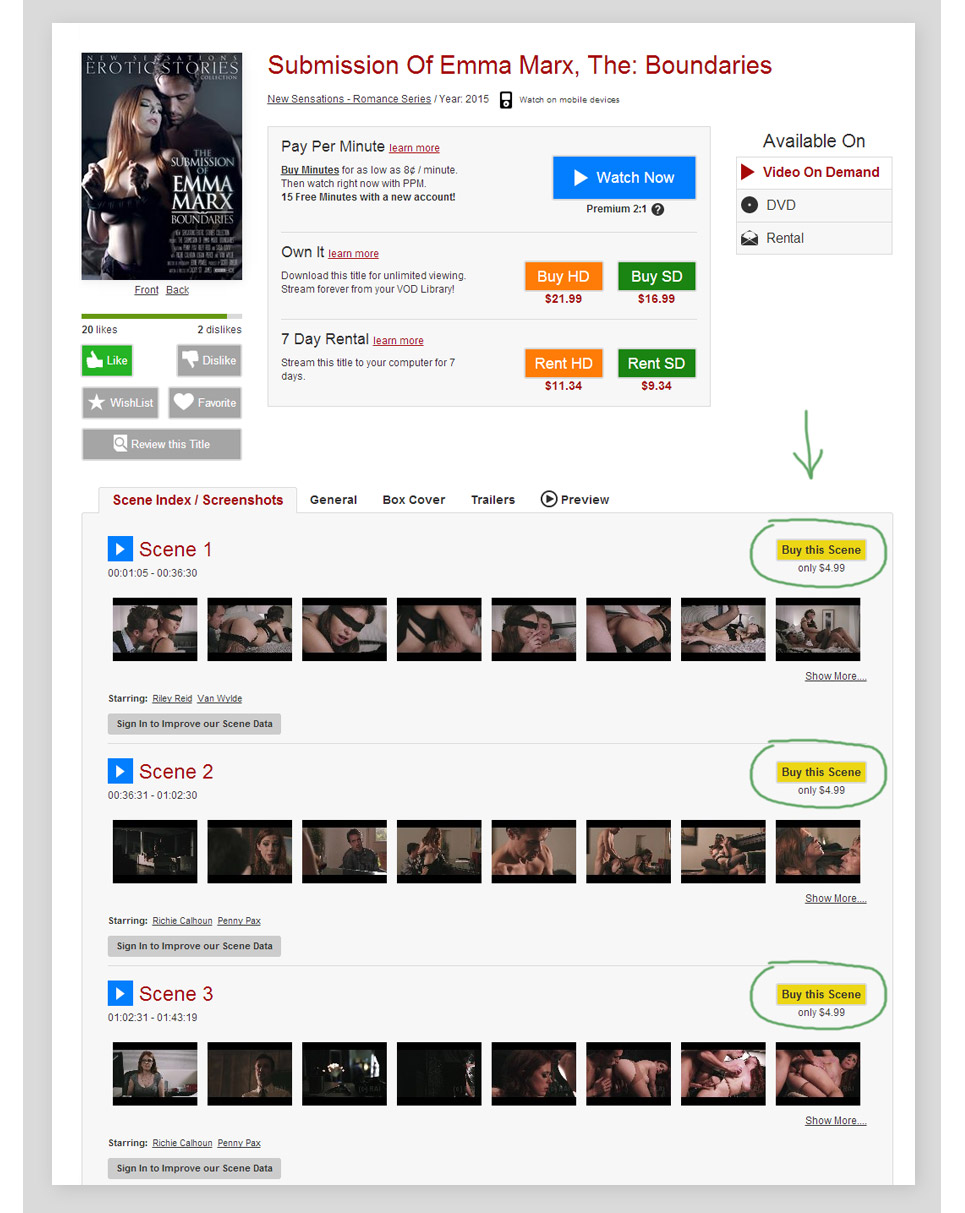 Pay Per Scene Now Available! Image
